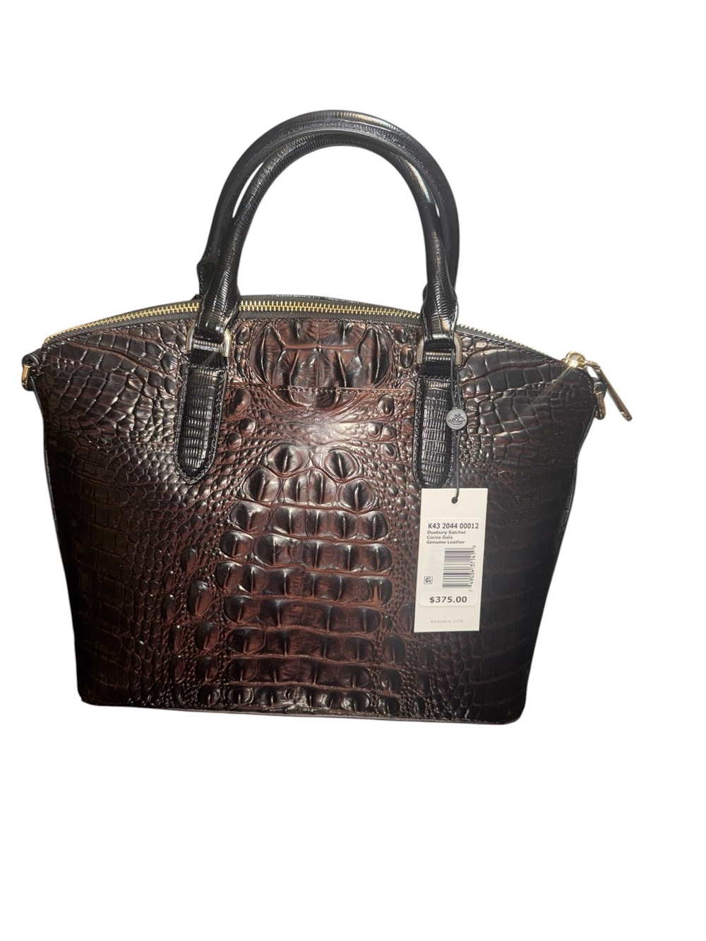 SOLD Brahmin Cocoa Gala Butterfly Limited Edition Leather Satchel Handbag Rare - Picture 3 of 6